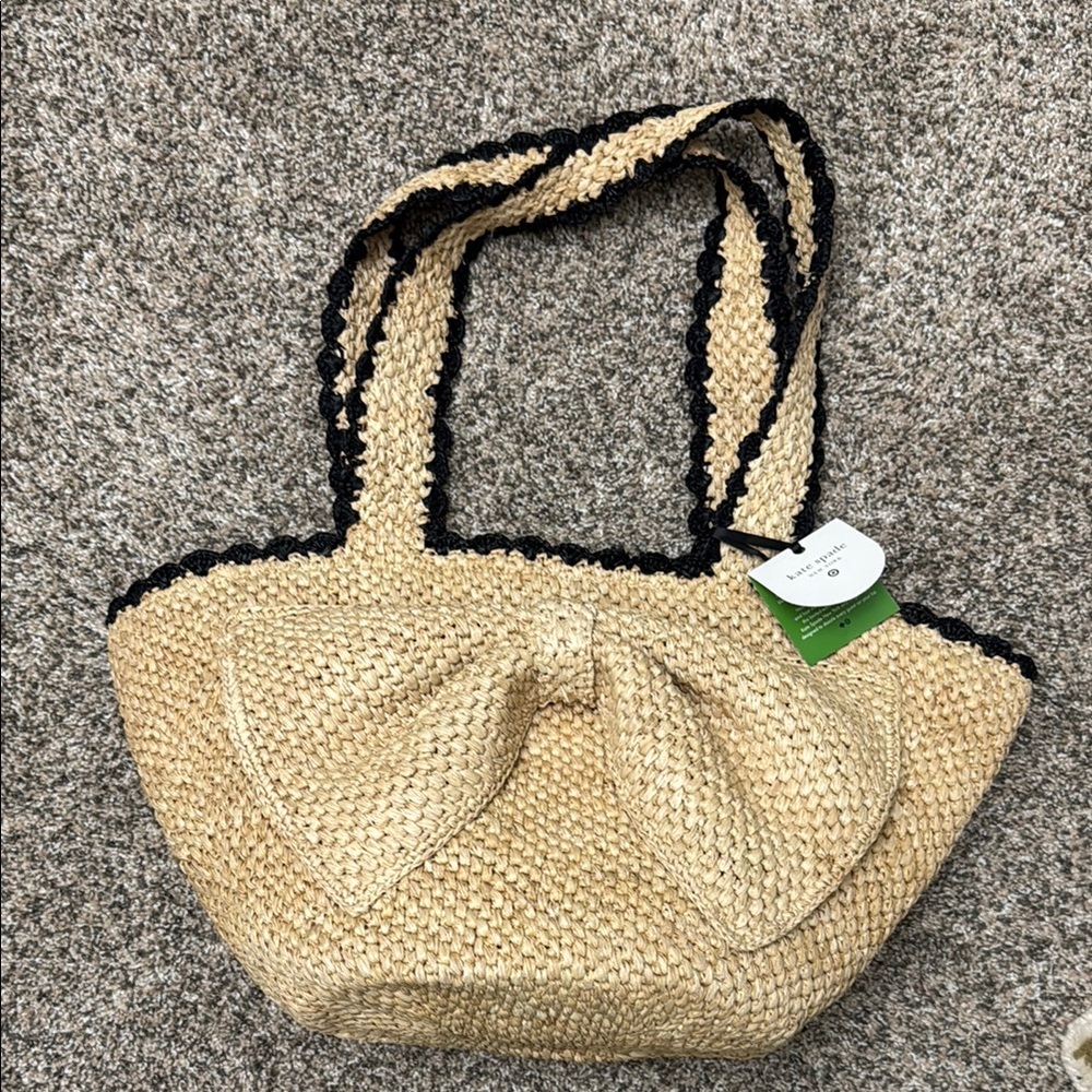 NWT Raffia Bow Tote Bag - kate spade new york x Target Natural